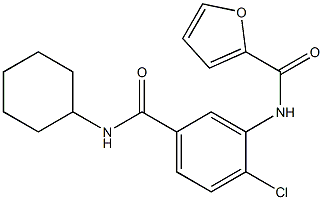 N-{2-chloro-5-[(cyclohexylamino)carbonyl]phenyl}-2-furamide Structure