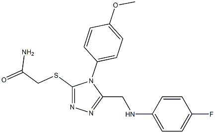 2-({5-{[(4-fluorophenyl)amino]methyl}-4-[4-(methyloxy)phenyl]-4H-1,2,4-triazol-3-yl}sulfanyl)acetamide Structure
