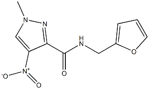 N-(2-furylmethyl)-4-nitro-1-methyl-1H-pyrazole-3-carboxamide 구조식 이미지