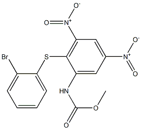 methyl 2-[(2-bromophenyl)sulfanyl]-3,5-bisnitrophenylcarbamate 구조식 이미지