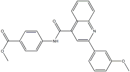 methyl 4-({[2-(3-methoxyphenyl)-4-quinolinyl]carbonyl}amino)benzoate Structure