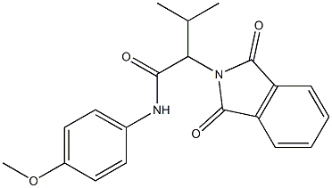 2-(1,3-dioxo-1,3-dihydro-2H-isoindol-2-yl)-N-(4-methoxyphenyl)-3-methylbutanamide Structure