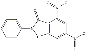 4,6-bisnitro-2-phenyl-1,2-benzisothiazol-3(2H)-one 구조식 이미지