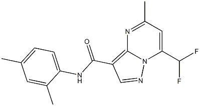 7-(difluoromethyl)-N-(2,4-dimethylphenyl)-5-methylpyrazolo[1,5-a]pyrimidine-3-carboxamide Structure