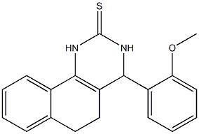 4-(2-methoxyphenyl)-3,4,5,6-tetrahydrobenzo[h]quinazoline-2(1H)-thione 구조식 이미지