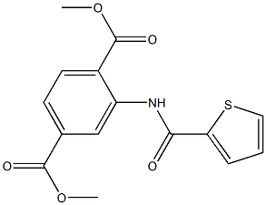 dimethyl 2-[(thien-2-ylcarbonyl)amino]benzene-1,4-dicarboxylate Structure