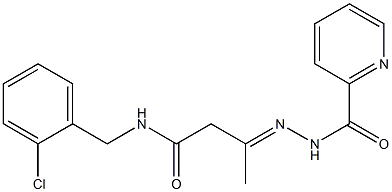 N-(2-chlorobenzyl)-3-[(2-pyridinylcarbonyl)hydrazono]butanamide 구조식 이미지