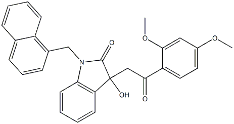 3-[2-(2,4-dimethoxyphenyl)-2-oxoethyl]-3-hydroxy-1-(1-naphthylmethyl)-1,3-dihydro-2H-indol-2-one Structure