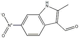 6-nitro-2-methyl-1H-indole-3-carbaldehyde 구조식 이미지