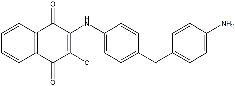 2-[4-(4-aminobenzyl)anilino]-3-chloronaphthoquinone 구조식 이미지