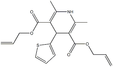 diallyl 2,6-dimethyl-4-thien-2-yl-1,4-dihydropyridine-3,5-dicarboxylate 구조식 이미지