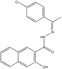 N'-[1-(4-chlorophenyl)ethylidene]-3-hydroxy-2-naphthohydrazide Structure