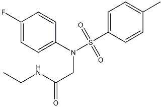 N-ethyl-2-{4-fluoro[(4-methylphenyl)sulfonyl]anilino}acetamide 구조식 이미지