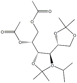 5,6-di-O-acetyl-3-O-isopropyl-1,2:3,4-bis-O-(1-methylethylidene)-D-mannitol Structure