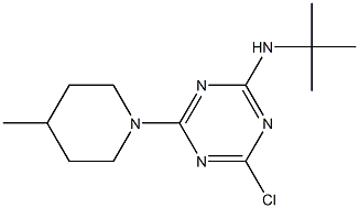 N-(tert-butyl)-N-[4-chloro-6-(4-methyl-1-piperidinyl)-1,3,5-triazin-2-yl]amine 구조식 이미지