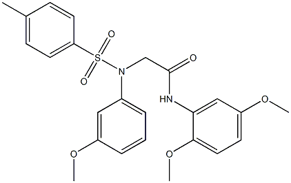 N-(2,5-dimethoxyphenyl)-2-{3-methoxy[(4-methylphenyl)sulfonyl]anilino}acetamide 구조식 이미지