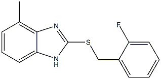 2-fluorobenzyl 4-methyl-1H-benzimidazol-2-yl sulfide 구조식 이미지