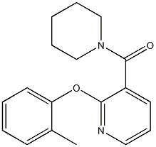 2-(2-methylphenoxy)-3-(1-piperidinylcarbonyl)pyridine Structure