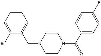 1-[(2-bromophenyl)methyl]-4-[(4-fluorophenyl)carbonyl]piperazine Structure