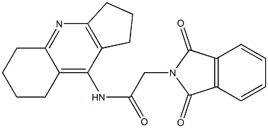 2-(1,3-dioxo-1,3-dihydro-2H-isoindol-2-yl)-N-(2,3,5,6,7,8-hexahydro-1H-cyclopenta[b]quinolin-9-yl)acetamide 구조식 이미지