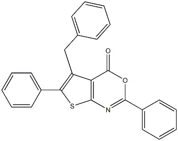 5-benzyl-2,6-diphenyl-4H-thieno[2,3-d][1,3]oxazin-4-one Structure