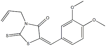 3-allyl-5-(3,4-dimethoxybenzylidene)-2-thioxo-1,3-thiazolidin-4-one 구조식 이미지