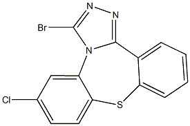 3-bromo-6-chlorodibenzo[b,f][1,2,4]triazolo[4,3-d][1,4]thiazepine 구조식 이미지