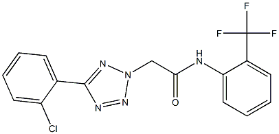 2-[5-(2-chlorophenyl)-2H-tetraazol-2-yl]-N-[2-(trifluoromethyl)phenyl]acetamide Structure