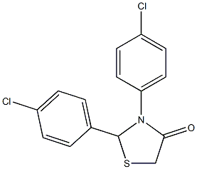 2,3-bis(4-chlorophenyl)-1,3-thiazolidin-4-one Structure