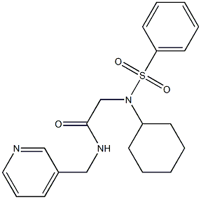 2-[cyclohexyl(phenylsulfonyl)amino]-N-(3-pyridinylmethyl)acetamide 구조식 이미지