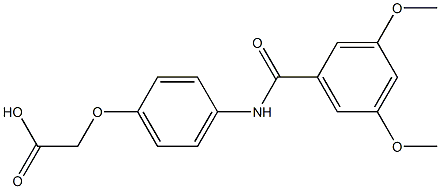 {4-[(3,5-dimethoxybenzoyl)amino]phenoxy}acetic acid Structure