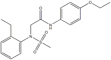 N-(4-ethoxyphenyl)-2-[2-ethyl(methylsulfonyl)anilino]acetamide Structure