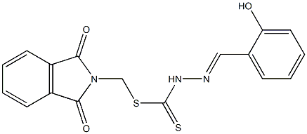 (1,3-dioxo-1,3-dihydro-2H-isoindol-2-yl)methyl 2-(2-hydroxybenzylidene)hydrazinecarbodithioate Structure