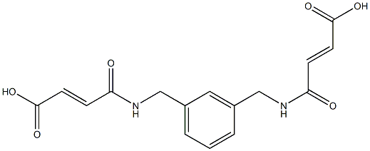 4-[(3-{[(3-carboxyacryloyl)amino]methyl}benzyl)amino]-4-oxo-2-butenoic acid Structure