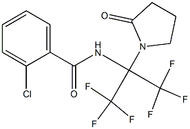 2-chloro-N-[2,2,2-trifluoro-1-(2-oxo-1-pyrrolidinyl)-1-(trifluoromethyl)ethyl]benzamide Structure
