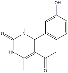 5-acetyl-4-(3-hydroxyphenyl)-6-methyl-3,4-dihydro-2(1H)-pyrimidinone Structure