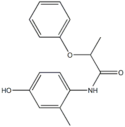 N-(4-hydroxy-2-methylphenyl)-2-phenoxypropanamide 구조식 이미지