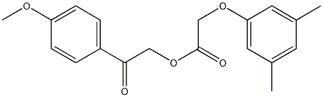 2-(4-methoxyphenyl)-2-oxoethyl (3,5-dimethylphenoxy)acetate 구조식 이미지