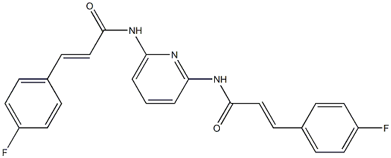 3-(4-fluorophenyl)-N-(6-{[3-(4-fluorophenyl)acryloyl]amino}-2-pyridinyl)acrylamide 구조식 이미지