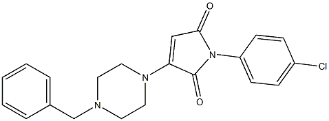 3-(4-benzyl-1-piperazinyl)-1-(4-chlorophenyl)-1H-pyrrole-2,5-dione Structure