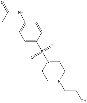 N-(4-{[4-(2-hydroxyethyl)-1-piperazinyl]sulfonyl}phenyl)acetamide Structure