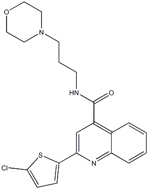 2-(5-chloro-2-thienyl)-N-[3-(4-morpholinyl)propyl]-4-quinolinecarboxamide Structure