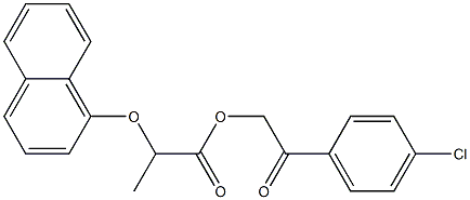 2-(4-chlorophenyl)-2-oxoethyl 2-(1-naphthyloxy)propanoate 구조식 이미지