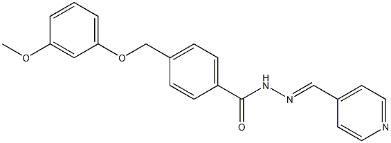 4-[(3-methoxyphenoxy)methyl]-N'-(4-pyridinylmethylene)benzohydrazide Structure