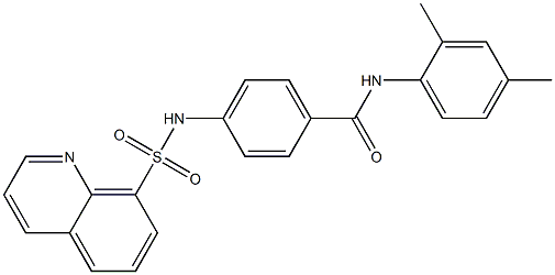 N-(2,4-dimethylphenyl)-4-[(8-quinolinylsulfonyl)amino]benzamide 구조식 이미지