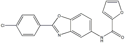 N-[2-(4-chlorophenyl)-1,3-benzoxazol-5-yl]-2-furamide Structure