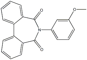 6-(3-methoxyphenyl)-5H-dibenzo[c,e]azepine-5,7(6H)-dione Structure
