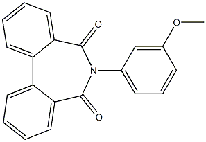 6-(3-methoxyphenyl)-5H-dibenzo[c,e]azepine-5,7(6H)-dione 구조식 이미지