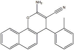 2-amino-4-(2-methylphenyl)-4H-benzo[h]chromene-3-carbonitrile Structure