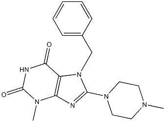 7-benzyl-3-methyl-8-(4-methyl-1-piperazinyl)-3,7-dihydro-1H-purine-2,6-dione Structure